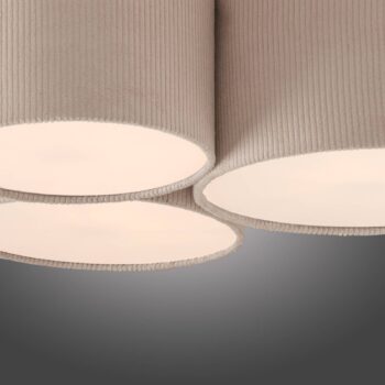 JUST LIGHT. Zelené stropné svietidlo Duro, textil, tri žiarovky