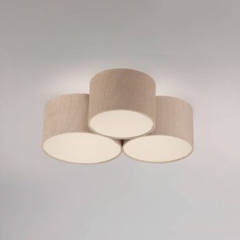 JUST LIGHT. Zelené stropné svietidlo Duro, textil, tri žiarovky