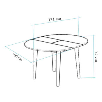 Jedálenský stôl Oliver Oak Black