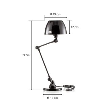 Jieldé Aicler AIC373 stolná lampa, čierna