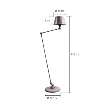 Jieldé Aicler AID833 80+30cm stojaca lampa, čierna