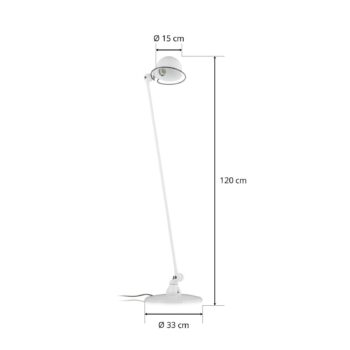 Jieldé Loft D1200 stojaca lampa nastaviteľná biela