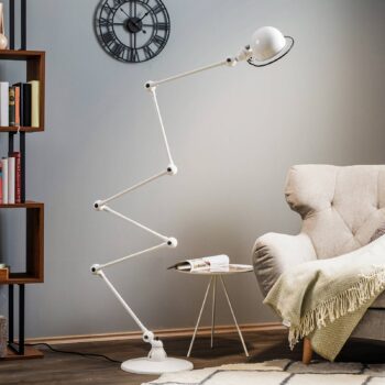 Jieldé Loft D9406 stojaca lampa 6x40 cm, biela