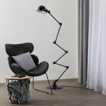 Jieldé Loft D9406 stojaca lampa 6x40 cm, čierna