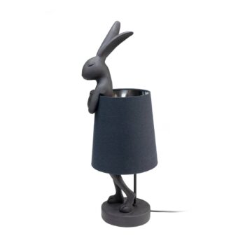 KARE Animal Rabbit lampa čierna/vnútri strieborná