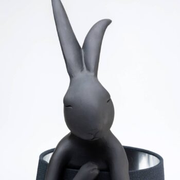 KARE Animal Rabbit lampa čierna/vnútri strieborná