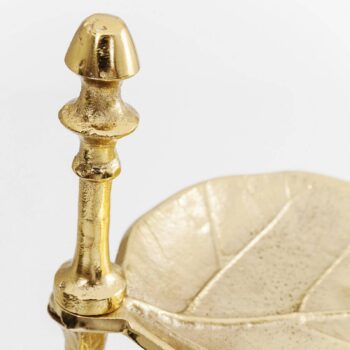 KARE Etagere Leaf, hliník, mosadzný povrch, v 46 cm