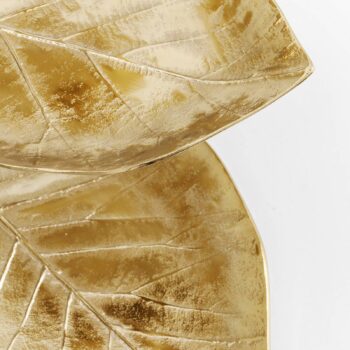 KARE Etagere Leaf, hliník, mosadzný povrch, v 46 cm