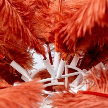 KARE Feather Palm lampa s perím, hrdzavočervená
