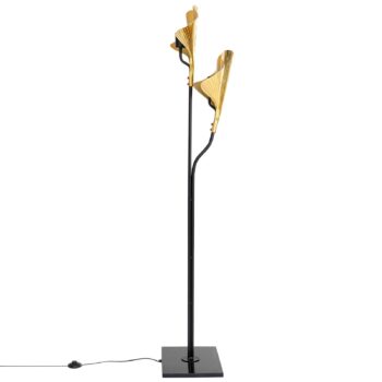 KARE Gingko Due stojaca lampa so zlatými listami