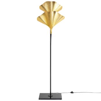 KARE Gingko Due stojaca lampa so zlatými listami