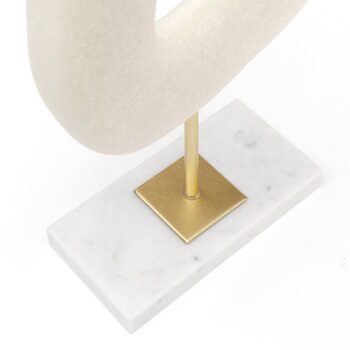 KARE Soft Shape dekoratívny predmet, vysoký tvar, biely, liaty kameň