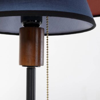 KARE Stojacia lampa Riva, viacfarebná, textil, drevo, výška 160 cm