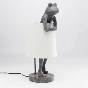 KARE Stolná lampa Animal Frog sivá