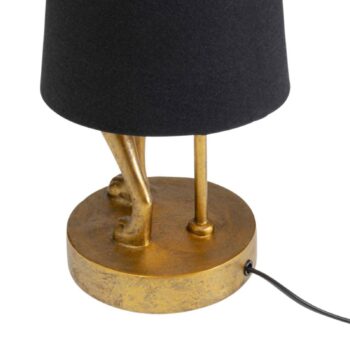 KARE Stolná lampa Animal Rabbit, zlatá/čierna, výška 50 cm