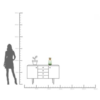 KARE Váza Barfly, zelená, sklo, výška 30 cm, fúkaná