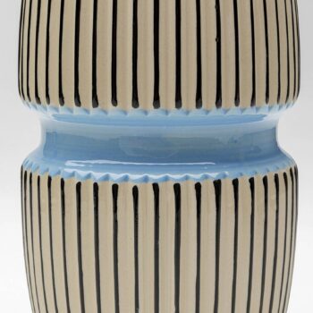 KARE Váza Calabria, modrá/béžová, porcelán, ručná výroba