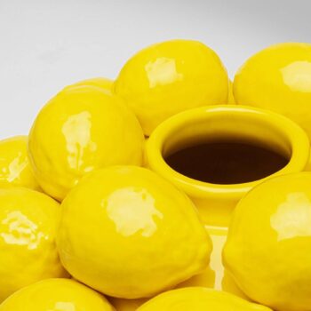 KARE Váza Lemon Juice, výška 40 cm, Ø 31 cm, porcelán, žltá