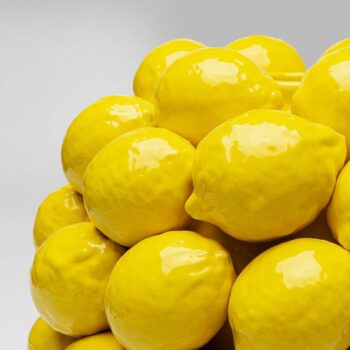 KARE Váza Lemon Juice, výška 40 cm, Ø 31 cm, porcelán, žltá