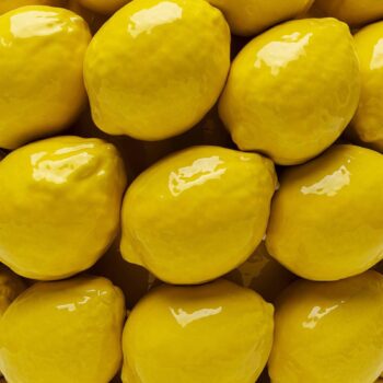 KARE Váza Lemon Juice, výška 40 cm, Ø 31 cm, porcelán, žltá