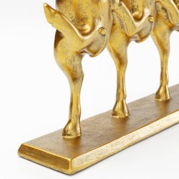 KARE dekoratívna figúrka Tancujúce kravy, zlatá farba, polyresin, V 23 cm