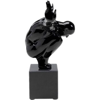 KARE dekoratívny predmet Athlet Black Small, čierna farba, šírka 43 cm