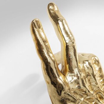 KARE prívesok na knihy Holding Fingers, zlatá farba, sada 2 kusov