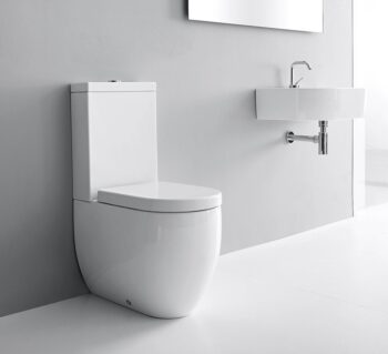KERASAN - FLO WC kombi misa 36x60cm, spodný/zadný odpad, biela 311701