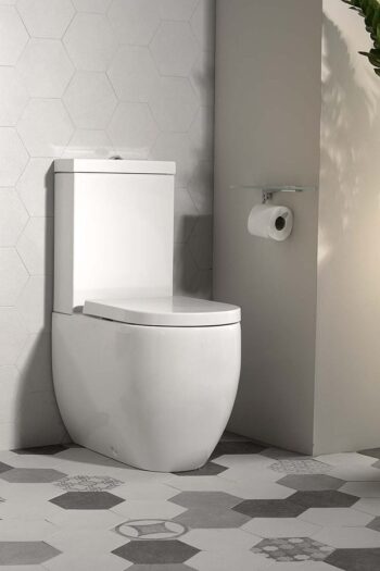 KERASAN - FLO WC kombi, spodný/zadný odpad, biela WCSET11-FLO