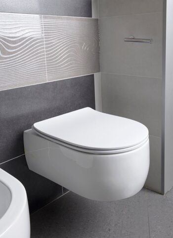 KERASAN - FLO WC sedátko, SLIM, Soft Close, biela 319101