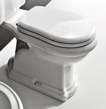 KERASAN - RETRO WC kombi misa 38,5x72cm, zadný odpad, biela 101301