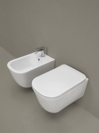 KERASAN - TRIBECA WC sedátko, SLIM, Soft Close, biela 519101
