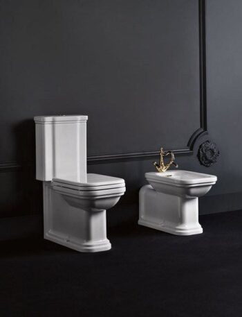 KERASAN - WALDORF WC kombi misa 40x68cm, spodný/zadný odpad, biela 411701