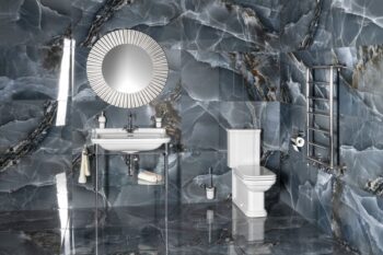 KERASAN - WALDORF WC kombi, spodný/zadný odpad, biela-chrom WCSET04-WALDORF