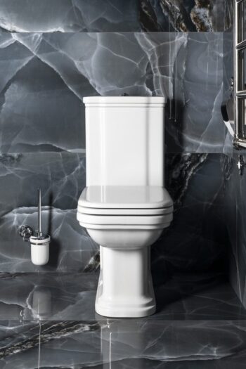 KERASAN - WALDORF WC kombi, spodný/zadný odpad, biela-chrom WCSET04-WALDORF