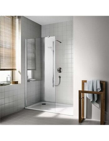 KERMI - Cada XS strieborná lesk Walk-in WALL 1000/2000 číre sklo s CadaClean CKTWF10020VPK CKTWF10020VPK