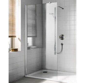 KERMI - Cada XS strieborná lesk Walk-in WALL 1000/2000 číre sklo s CadaClean CKTWF10020VPK CKTWF10020VPK