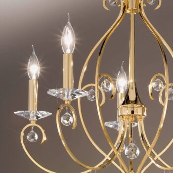 KOLARZ Carat – 5-plameňový visiaci luster