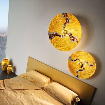 KOLARZ Luna Kiss Gold nástenné svetlo 24 kt Ø54 cm