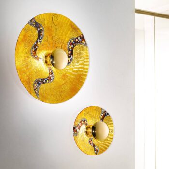 KOLARZ Luna Kiss Gold nástenné svetlo 24 kt Ø54 cm