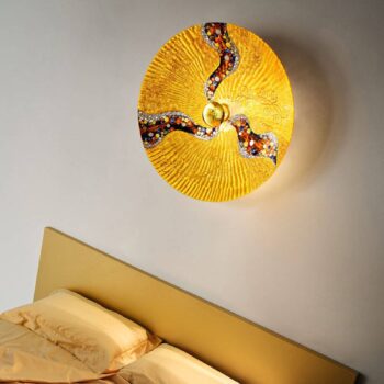 KOLARZ Luna Kiss Gold nástenné svetlo 24 kt Ø62 cm