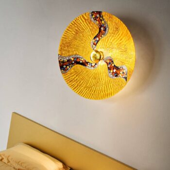 KOLARZ Luna Kiss Gold nástenné svetlo 24 kt Ø89 cm