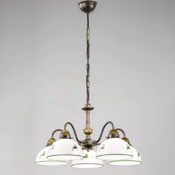 KOLARZ Nonna závesná lampa vidiecky bielo-zelená