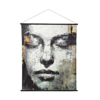Kakemono Face I 124x148cm, 124 x 1,5 x 148 cm