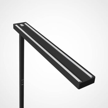Kancelárska stojacia lampa Arcchio LED Susi, sada 2 ks, čierna, senzor