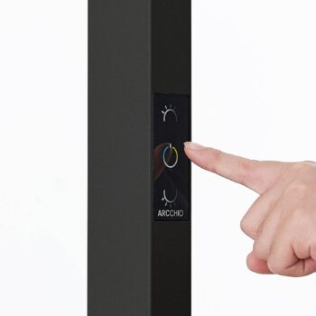 Kancelárska stojacia lampa Arcchio LED Susi, sada 2 ks, čierna, senzor