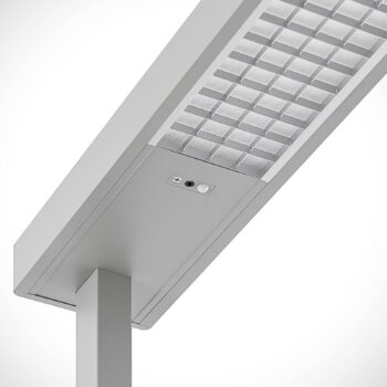Kancelárska stojacia lampa Arcchio LED Susi, sada 2 ks, strieborná, senzor, CCT