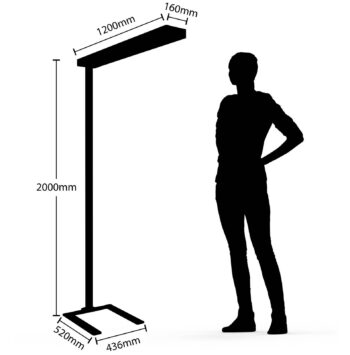 Kancelárska stojacia lampa Arcchio LED Susi, strieborná, senzor, stmievač, CCT