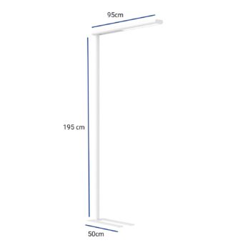 Kancelárska stojacia lampa LED MAULjet, biela, stmievateľné, 195 cm