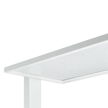Kancelárska stojacia lampa Prios LED Taronis, strieborná, 195 cm, stmievateľná